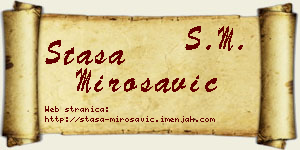 Staša Mirosavić vizit kartica